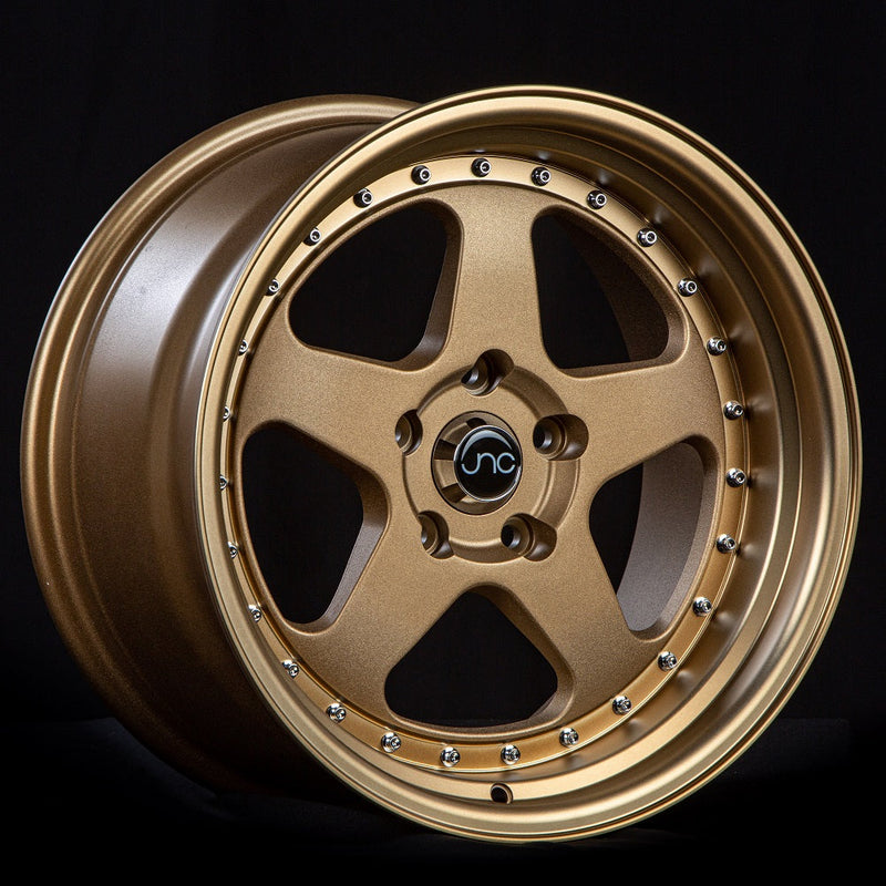 JNC-JNC010-Matte-Black-Matte-Bronze-Lip-Gold-Rivets-Black-17x9-73.1-wheels-rims-felger-FelgGiganten