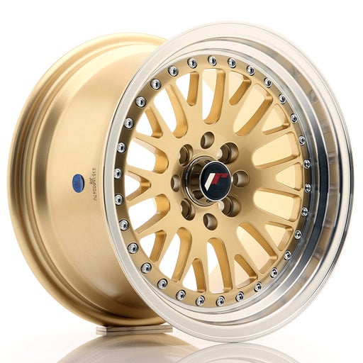 felger-Japan-Racing-JR10-Gold-w/Machined-Lip-15x8-4x100/4x114.3-et-15-74.1mm