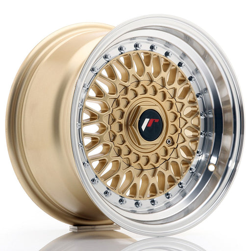 felger-Japan-Racing-JR9-Gold-w/Machined-Lip-15x8-4x100/4x108-et-20-74.1mm