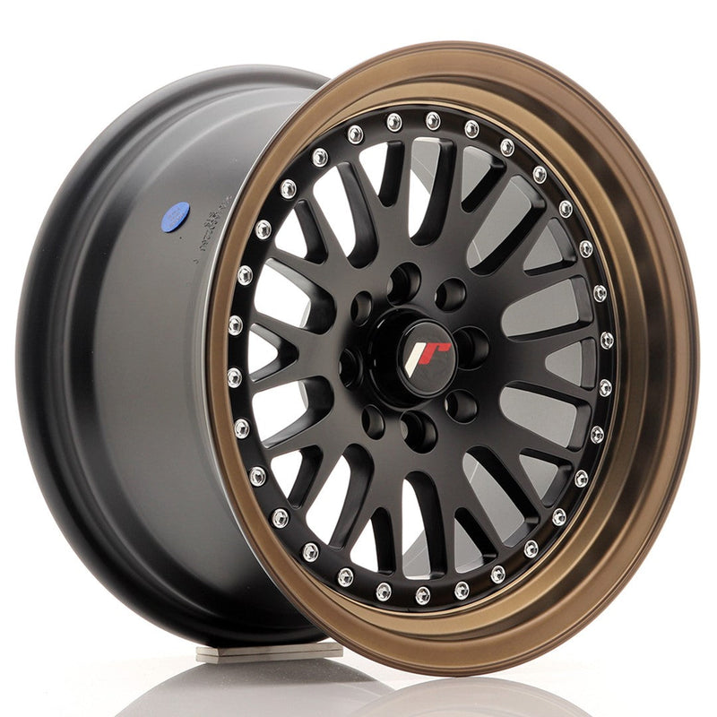 felger-Japan-Racing-JR10-Matt-Black-w/Bronze-Lip-15x8-4x100/4x108-et-20-74.1mm