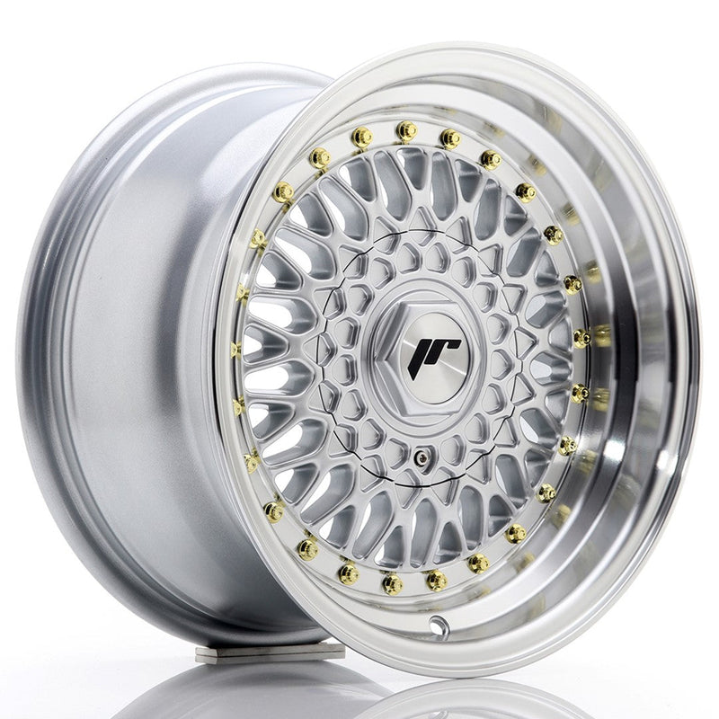 felger-Japan-Racing-JR9-Silver-w/Machined-Lip-15x8-BLANK-et-20-74.1mm