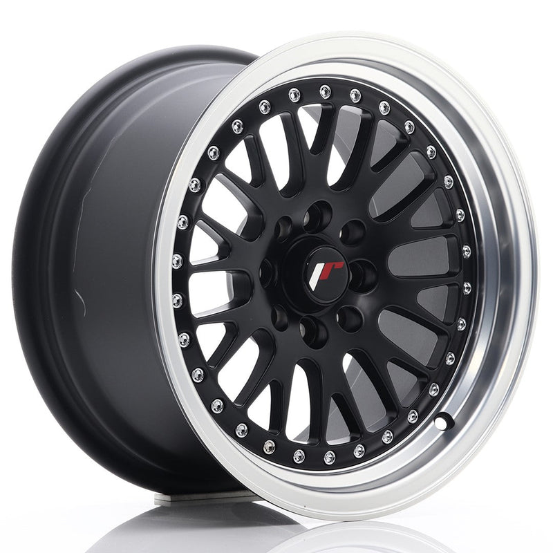 felger-Japan-Racing-JR10-Matt-Black-w/Machined-Lip-15x8-4x100/4x108-et-20-74.1mm