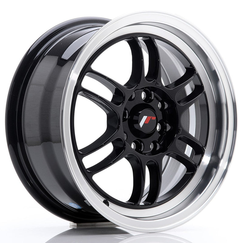 felger-Japan-Racing-JR7-Glossy-Black-w/Machined-Lip-15x7-4x100/4x114.3-et-38-73.1mm
