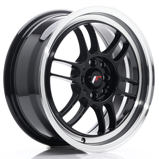 felger-Japan-Racing-JR7-Gloss-Black-w/Machined-Lip-16x7-4x100/4x114.3-et-38-73.1mm