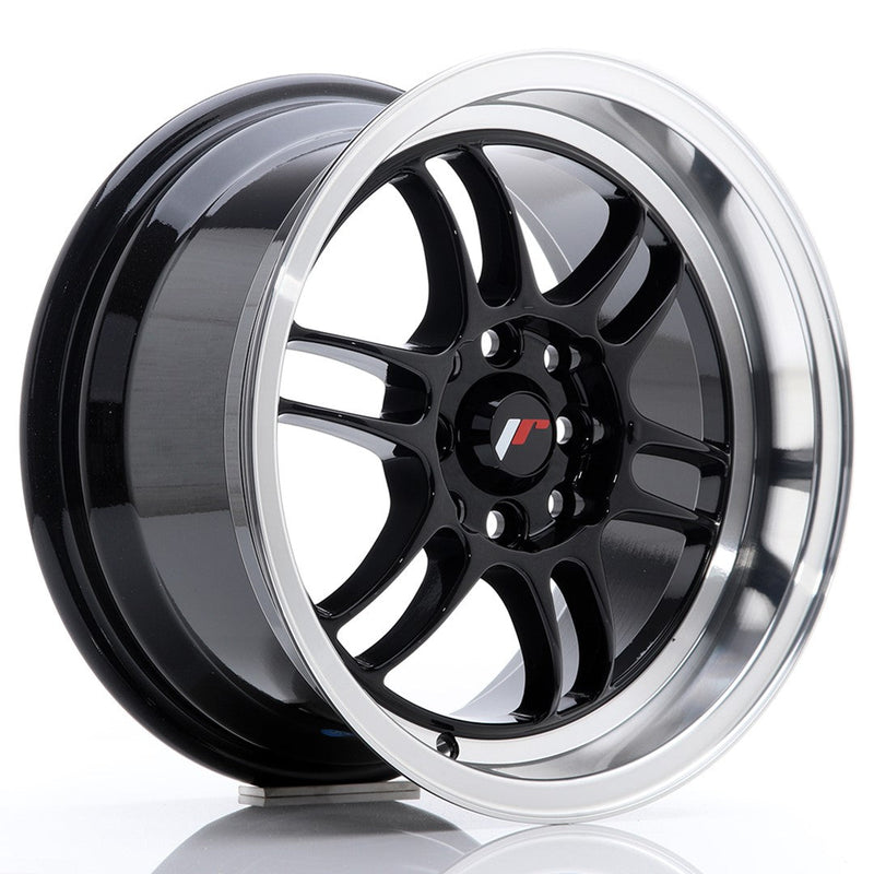 felger-Japan-Racing-JR7-Glossy-Black-w/Machined-Lip-15x8-4x100/4x114.3-et-35-73.1mm