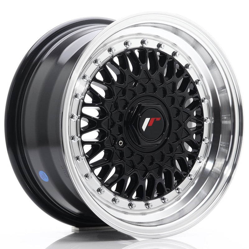 felger-Japan-Racing-JR9-Gloss-Black-w/Machined-Lip-15x7-4x100/4x108-et-20-74.1mm