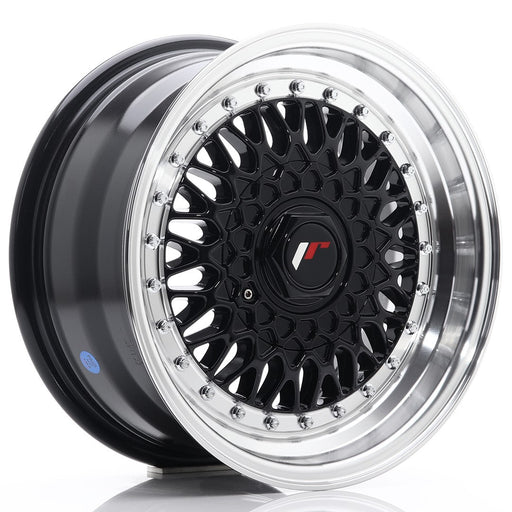 felger-Japan-Racing-JR9-Gloss-Black-w/Machined-Lip-15x7-4x100/4x108-et-20-74.1mm