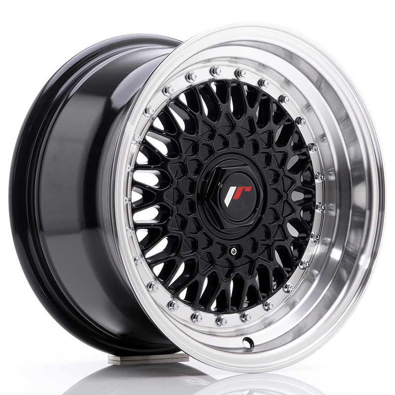 felger-Japan-Racing-JR9-Gloss-Black-w/Machined-Lip-15x8-4x100/4x108-et-20-74.1mm