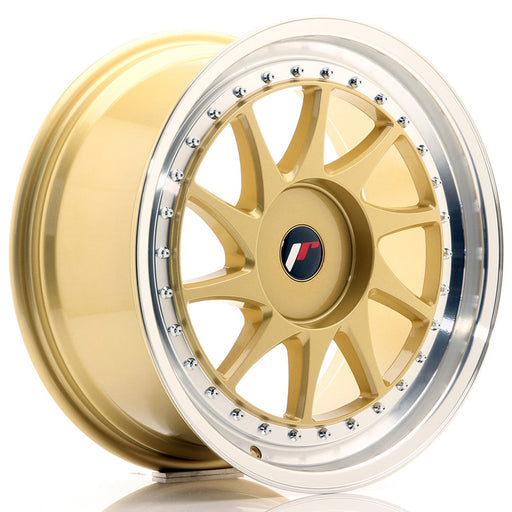 felger-Japan-Racing-JR26-Gold-w/Machined-Lip-18x8.5-BLANK-35-40-74.1mm