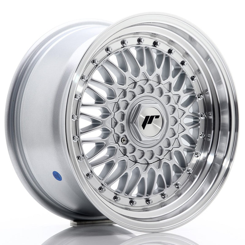 felger-Japan-Racing-JR9-Silver-w/Machined-Lip+Silver-Riv-16x8-4x100/4x108-et-25-74.1mm