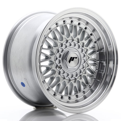 felger-Japan-Racing-JR9-Silver-w/Machined-Lip+Silver-Riv-16x9-4x100/4x108-et-20-74.1mm