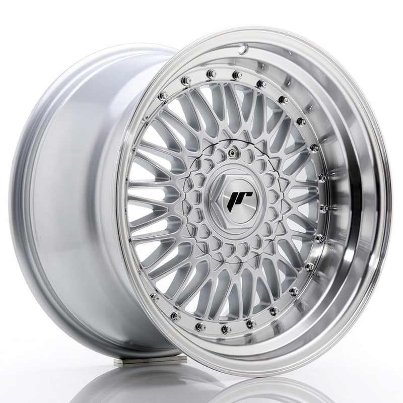 felger-Japan-Racing-JR9-Silver-w/Machined-Lip+Silver-Riv-17x10-5x112/5x120-et-20-74.1mm