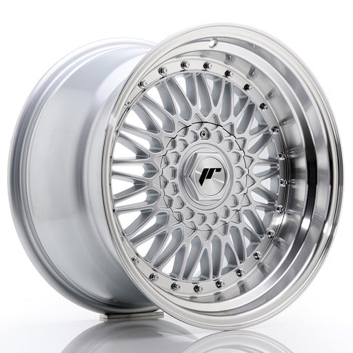 felger-Japan-Racing-JR9-Silver-w/Machined-Lip+Silver-Riv-17x10-5x112/5x120-et-20-74.1mm