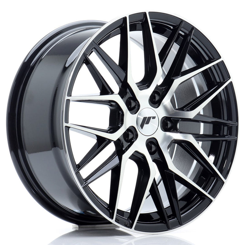 felger-Japan-Racing-JR28-Gloss-Black-Machined-Face-17x8-5x112-et-40-66.6mm