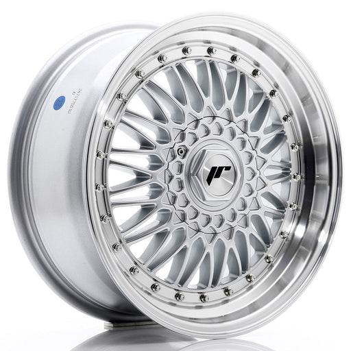 felger-Japan-Racing-JR9-Silver-w/Machined-Lip+Silver-Riv-17x7.5-BLANK-20-35-74.1mm
