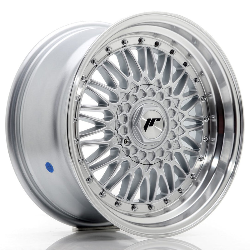 felger-Japan-Racing-JR9-Silver-w/Machined-Lip+Silver-Riv-17x8.5-5x112/5x120-et-35-74.1mm