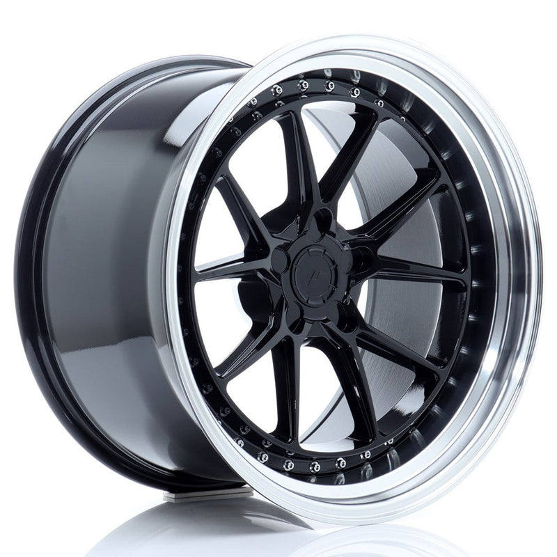 felger-Japan-Racing-JR39-Glossy-Black-w/Machined-Lip-19x11-BLANK-0-25-72.6mm