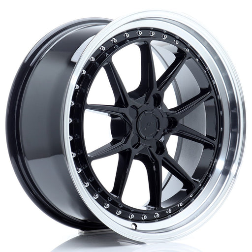 felger-Japan-Racing-JR39-Glossy-Black-w/Machined-Lip-19x8.5-BLANK-15-35-72.6mm