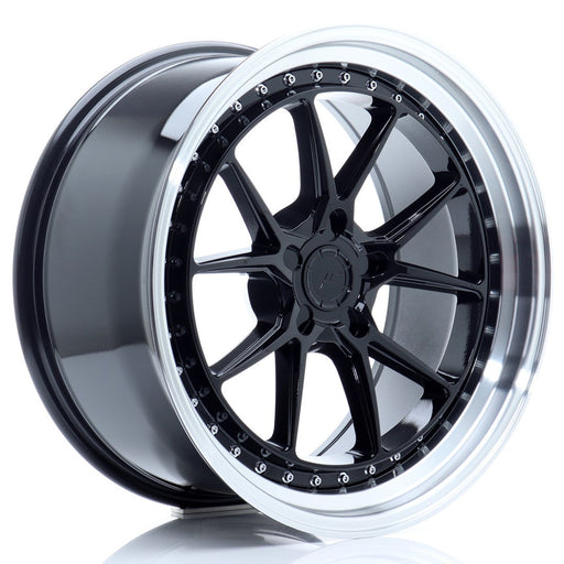 felger-Japan-Racing-JR39-Glossy-Black-w/Machined-Lip-19x9.5-BLANK-15-35-72.6mm