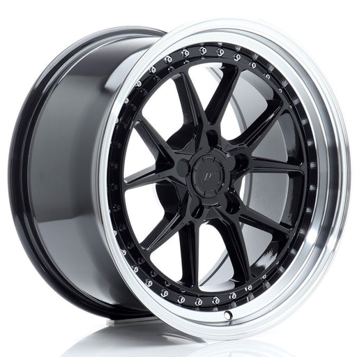 felger-Japan-Racing-JR39-Glossy-Black-w/Machined-Lip-18x9.5-BLANK-15-35-72.6mm