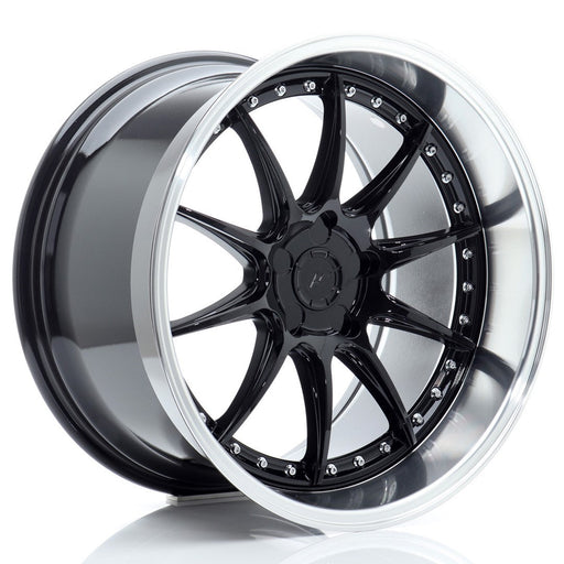 felger-Japan-Racing-JR41-Glossy-Black-w/Machined-Lip-19x11-BLANK-12-25-72.6mm
