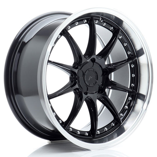 felger-Japan-Racing-JR41-Glossy-Black-w/Machined-Lip-19x9.5-BLANK-12-22-72.6mm