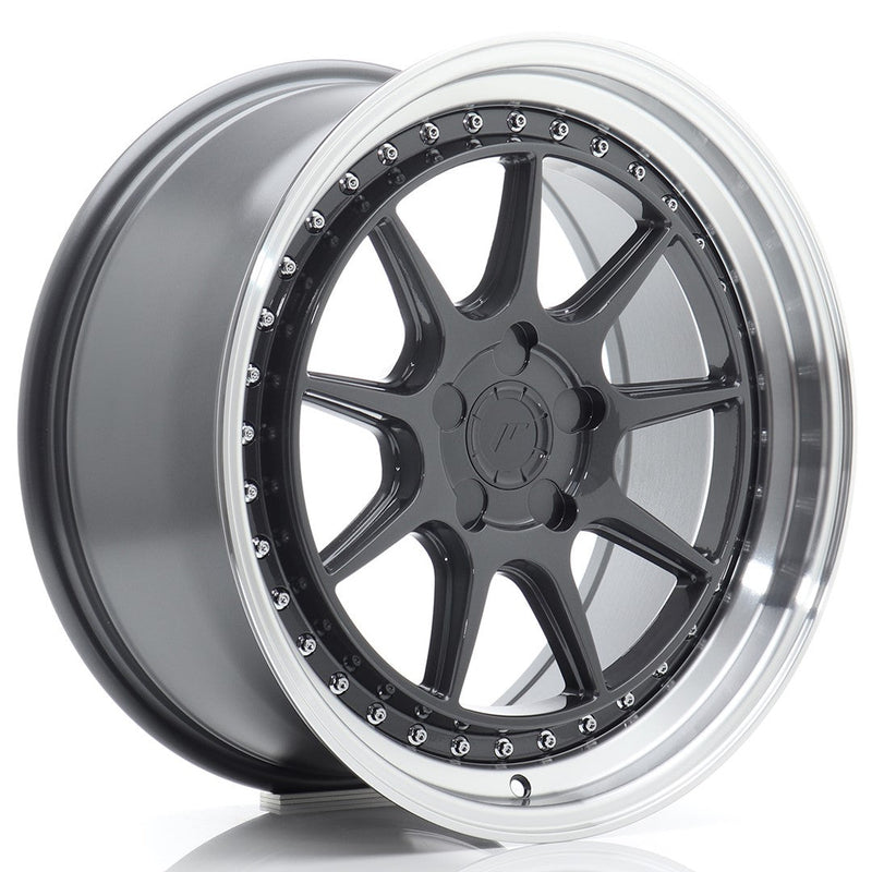 felger-Japan-Racing-JR47-Hyper-Gray-w/Machined-Lip-18x8.5-BLANK-15-35-72.6mm