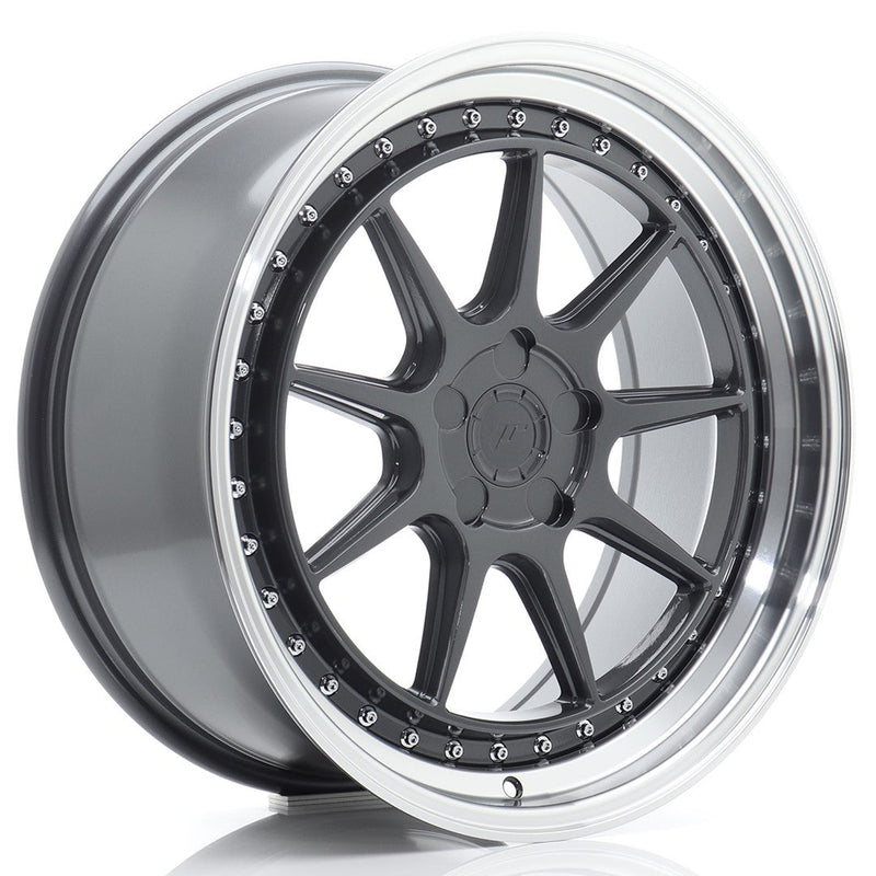 felger-Japan-Racing-JR47-Hyper-Gray-w/Machined-Lip-19x8.5-BLANK-15-35-72.6mm