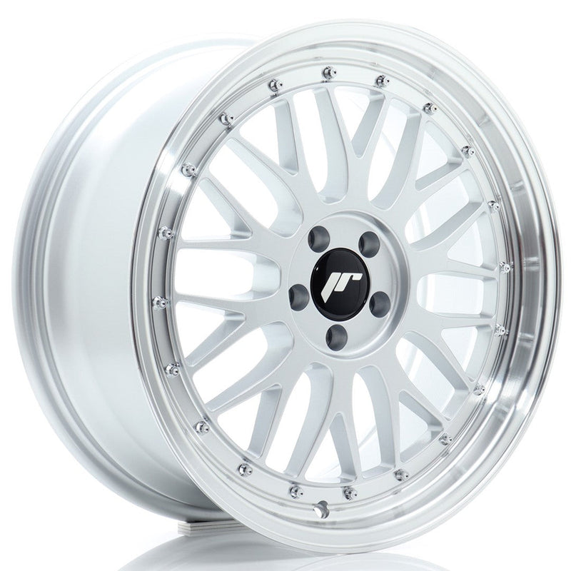 felger-Japan-Racing-JR23-Hyper-Silver-w/Machined-Lip-18x8-5x112-et-40-66.6mm