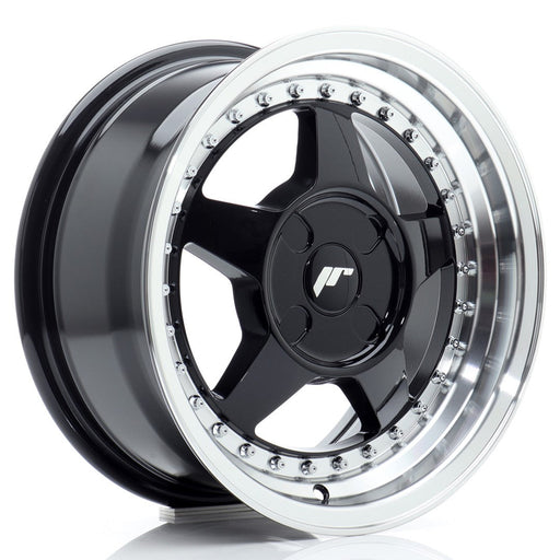 felger-Japan-Racing-JR6-Gloss-Black-w/Machined-Lip-15x7-BLANK-20-35-67.1mm