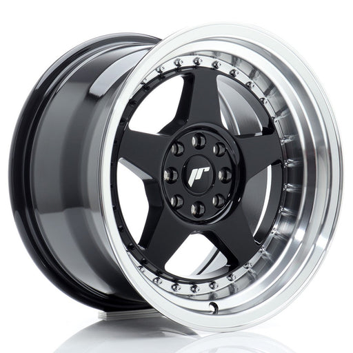 felger-Japan-Racing-JR6-Gloss-Black-w/Machined-Lip-16x9-4x100/4x108-et-20-67.1mm