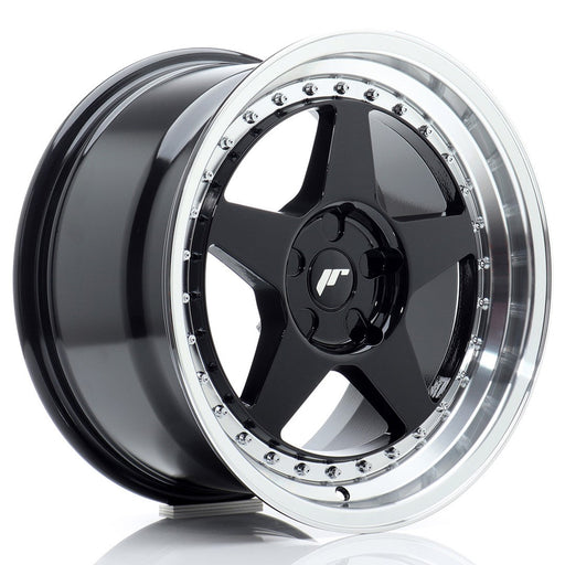 felger-Japan-Racing-JR6-Gloss-Black-w/Machined-Lip-17x9-BLANK-20-35-72.6mm