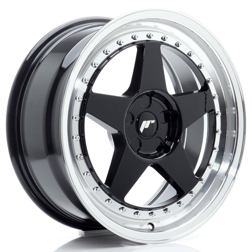 felger-Japan-Racing-JR6-Gloss-Black-w/Machined-Lip-18x8.5-BLANK-20-40-72.6mm
