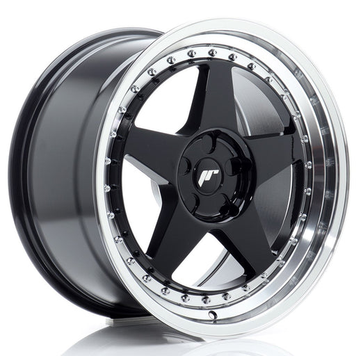 felger-Japan-Racing-JR6-Gloss-Black-w/Machined-Lip-18x9-BLANK-20-35-72.6mm