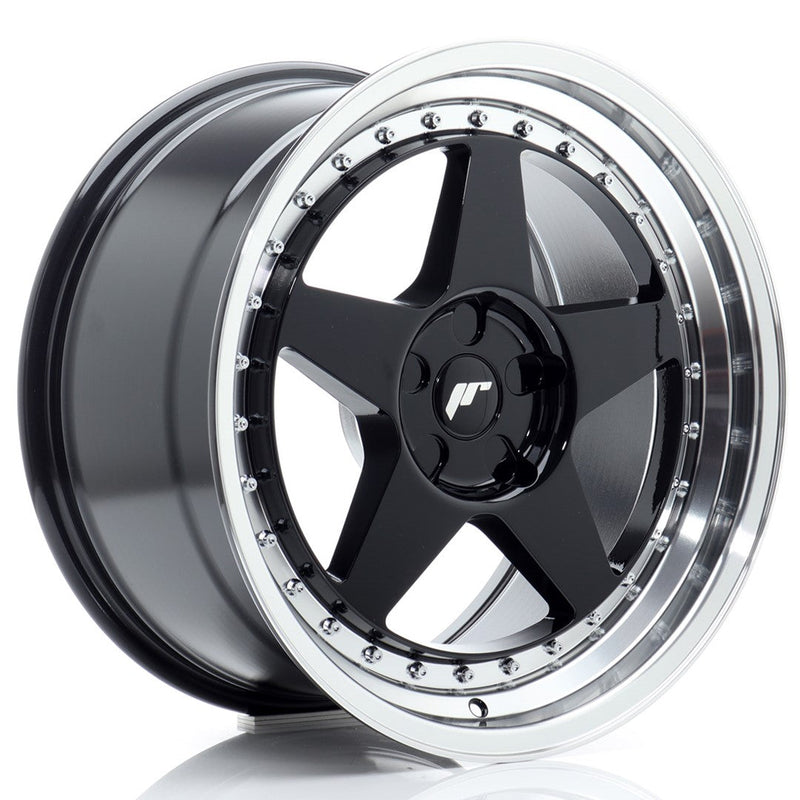 felger-Japan-Racing-JR6-Gloss-Black-w/Machined-Lip-18x9.5-BLANK-20-40-72.6mm