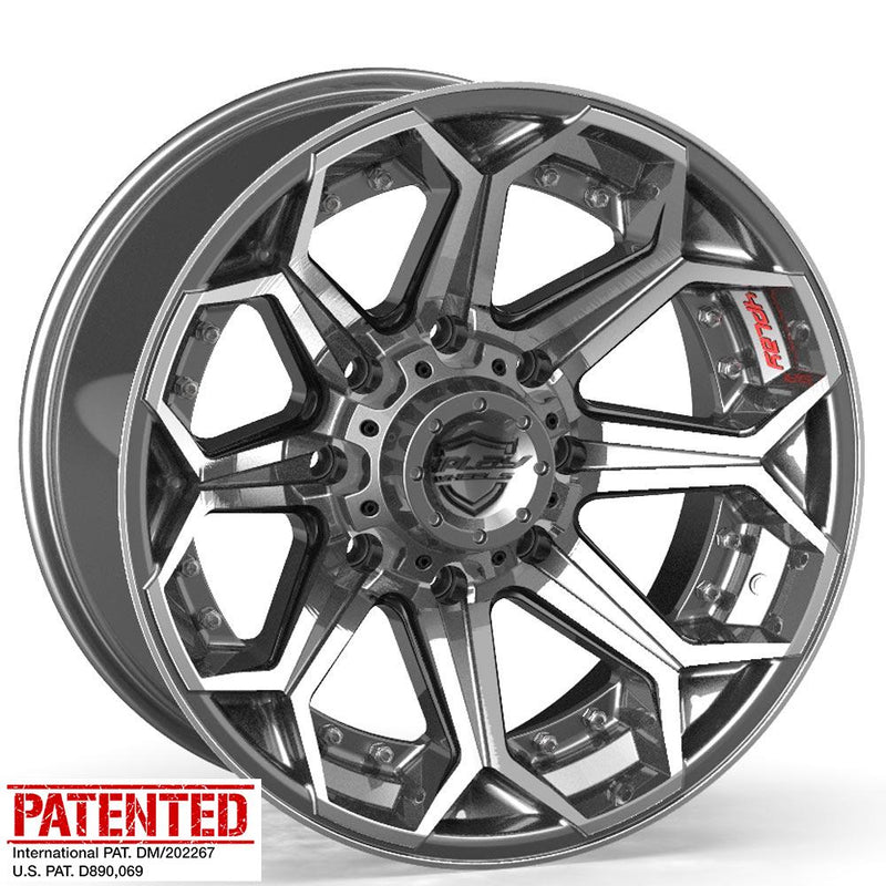 4PLAY-4P80R-Brushed-Gunmetal-Gunmetal-22x12-124.1-wheels-rims-felger-FelgGiganten