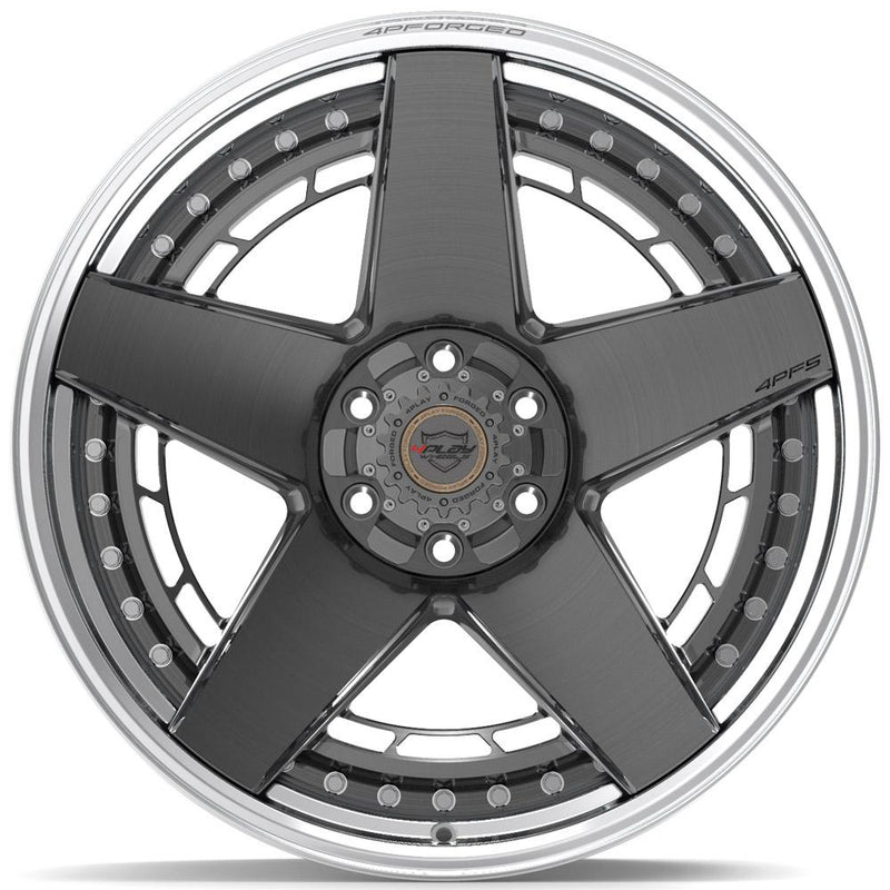 4PLAY-4PF5-Brushed-with-Tinted-Clear-Center-and-Polished-Barrel-Gunmetal-22x10-106-wheels-rims-felger-FelgGiganten