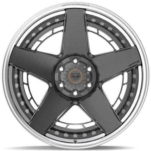 4PLAY-4PF5-Brushed-with-Tinted-Clear-Center-and-Polished-Barrel-Gunmetal-22x10-106-wheels-rims-felger-FelgGiganten