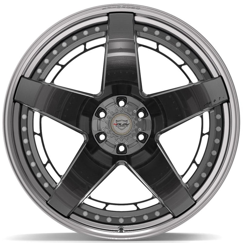 4PLAY-4PF5-Brushed-with-Tinted-Clear-Center-and-Polished-Barrel-Gunmetal-24x14-106-wheels-rims-felger-FelgGiganten