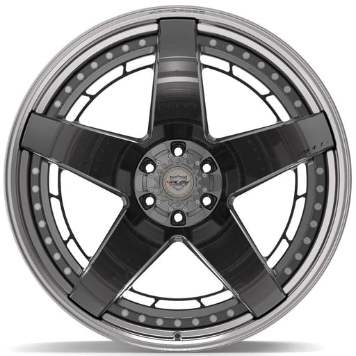 4PLAY-4PF5-Brushed-with-Tinted-Clear-Center-and-Polished-Barrel-Gunmetal-24x14-106-wheels-rims-felger-FelgGiganten