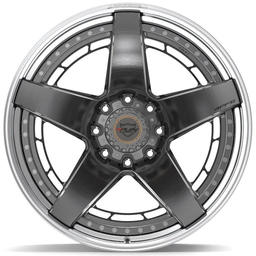 4PLAY-4PF5-Brushed-with-Tinted-Clear-Center-and-Polished-Barrel-Gunmetal-24x14-124.9-wheels-rims-felger-FelgGiganten