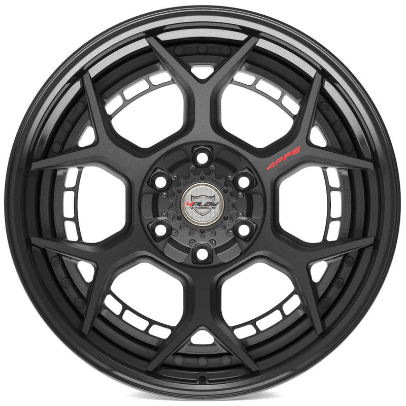 4PLAY-4PF6-Matte-Black-Center-and-Gloss-Black-Barrel-Black-20x9-106-wheels-rims-felger-FelgGiganten