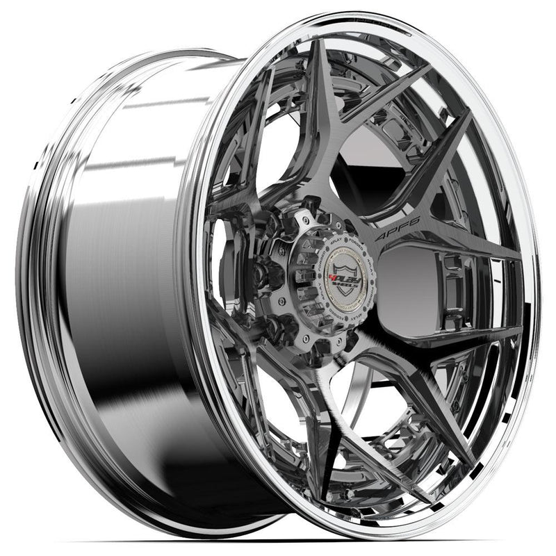 4PLAY-4PF6-Brushed-with-Tinted-Clear-Center-and-Polished-Barrel-Gunmetal-22x10-124.1-wheels-rims-felger-FelgGiganten
