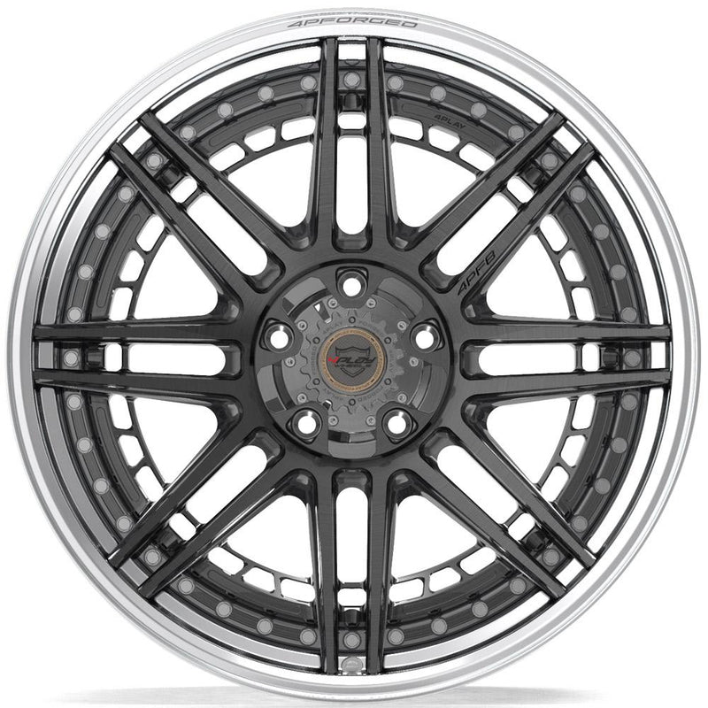 4PLAY-4PF8-Brushed-with-Tinted-Clear-Center-and-Polished-Barrel-Gunmetal-22x10-87-wheels-rims-felger-FelgGiganten