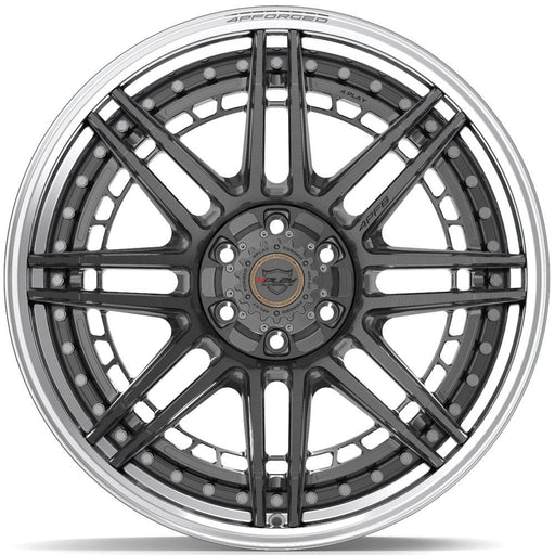 4PLAY-4PF8-Brushed-with-Tinted-Clear-Center-and-Polished-Barrel-Gunmetal-22x10-106-wheels-rims-felger-FelgGiganten