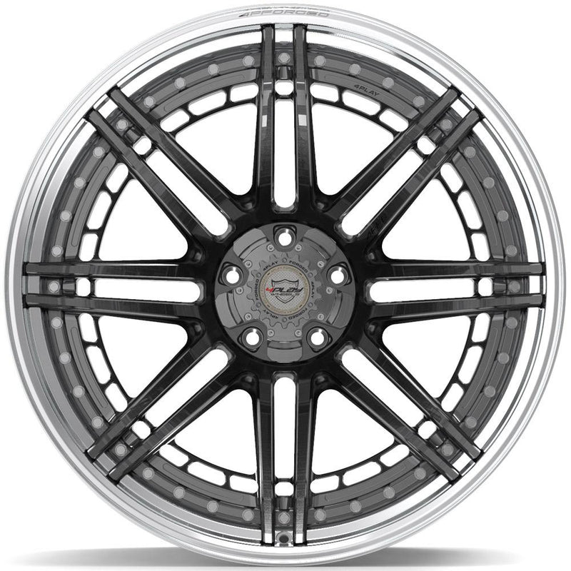 4PLAY-4PF8-Brushed-with-Tinted-Clear-Center-and-Polished-Barrel-Gunmetal-24x14-87-wheels-rims-felger-FelgGiganten