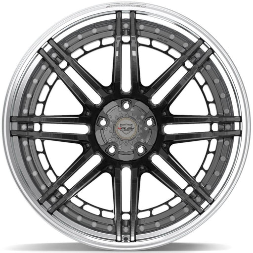 4PLAY-4PF8-Brushed-with-Tinted-Clear-Center-and-Polished-Barrel-Gunmetal-24x14-87-wheels-rims-felger-FelgGiganten