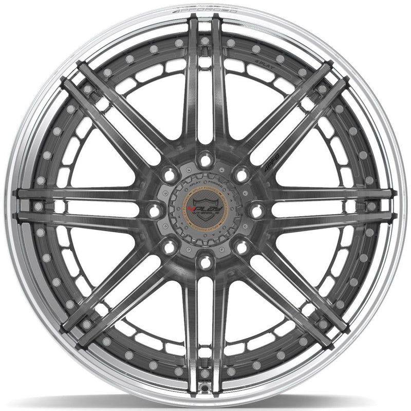 4PLAY-4PF8-Brushed-with-Tinted-Clear-Center-and-Polished-Barrel-Gunmetal-24x14-124.1-wheels-rims-felger-FelgGiganten