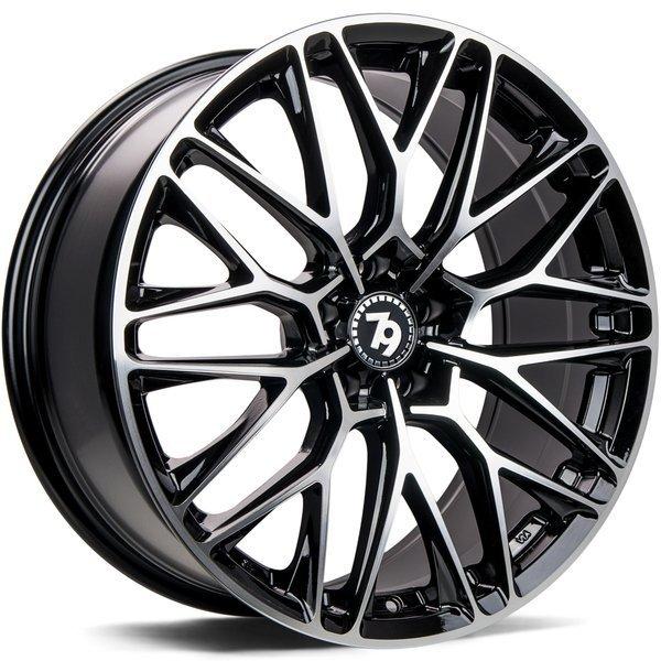 79Wheels-SV-P-Black-Front-Polished-Black-19x8.5-72.6-wheels-rims-felger-FelgGiganten