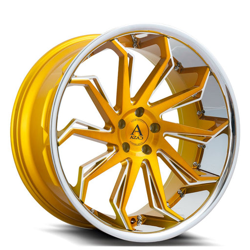 Azad-AZ1101-Brushed-Gold-w/-Chrome-Lip-Gold-22x10.5-73.1-wheels-rims-felger-FelgGiganten